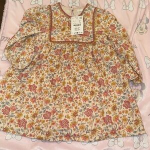 Zara Floral Kids Dress - Multicolor